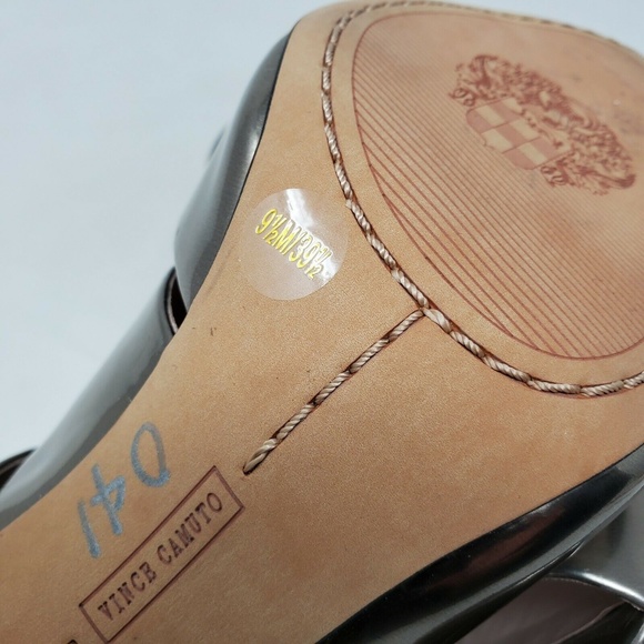 Vince Camuto Karmi Peep Toe Silver Leather Booties - Picture 11 of 11